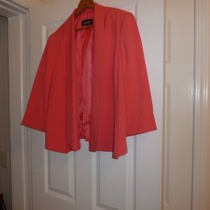 Peach no button suit jacket